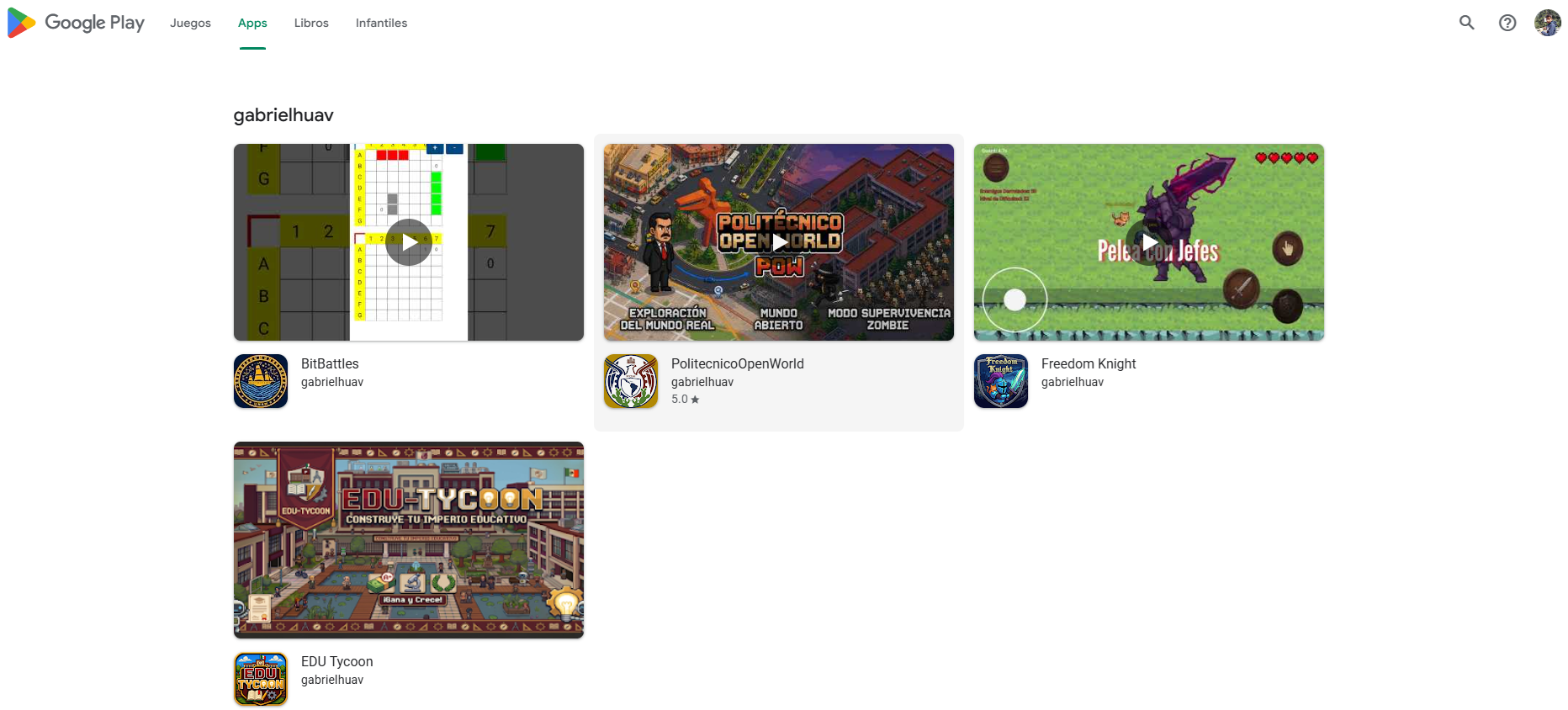 Google Play Developer Profile